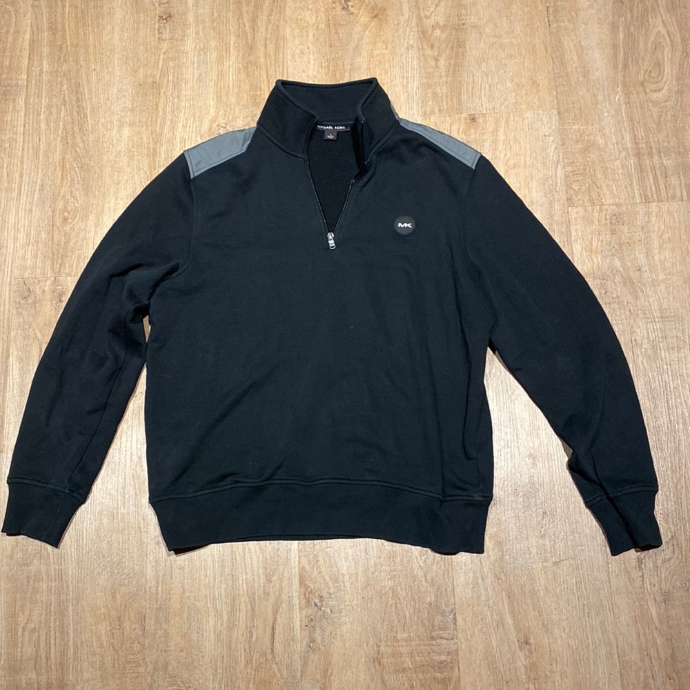 Michael Kors black quarter zip - Picture 1 of 4